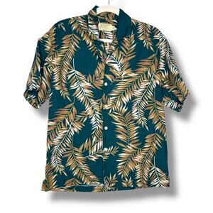 Men's Vintage 1990s NEWT At the Royal Caribbean Honolulu Button Down Shirt XS